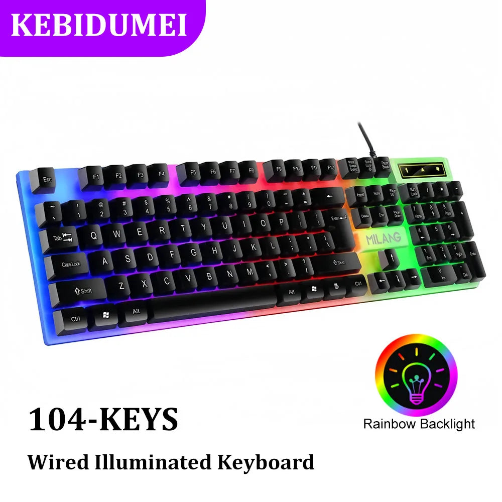 Mini Clavier Gaming 42 Touches – RGB Compact & Filaire – Parfait pour PC et Mac