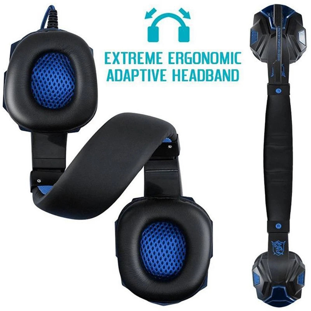 Casque Gaming : Filaire 1M / Basses renforcées / 20 000 Hz / Micro intégrer / Compatible PC, PS5, Xbox, Switch, Smartphone
