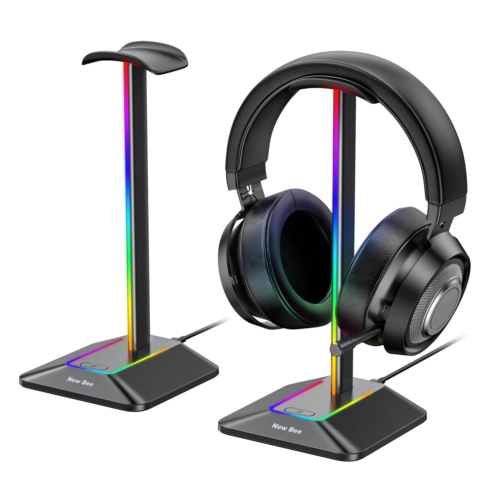 Support Casque Gamer RGB – 2 Ports USB, Design Futuriste & Base Antidérapante