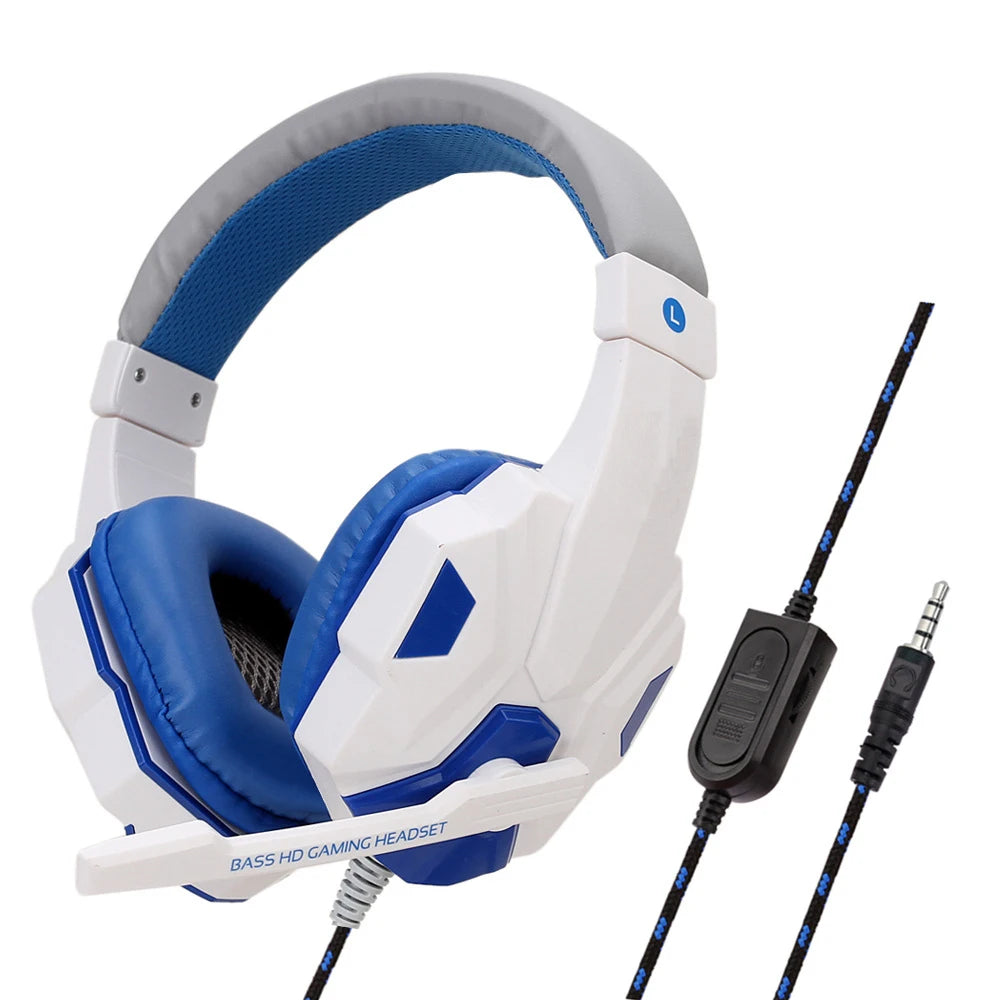 Casque Gaming : Filaire 1M / Basses renforcées / 20 000 Hz / Micro intégrer / Compatible PC, PS5, Xbox, Switch, Smartphone