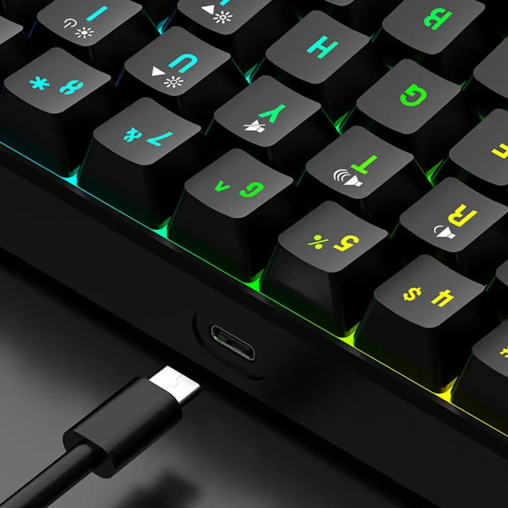 Clavier Mécanique 61 Touches – Éclairage RGB et Performance Ultime